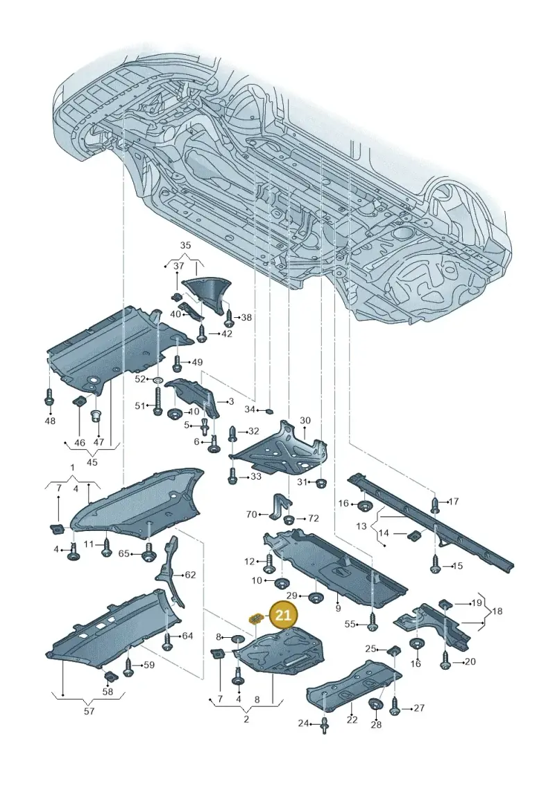 8K0805163A — Volkswagen Touareg (2017-2023) diagram 439825000, position 21