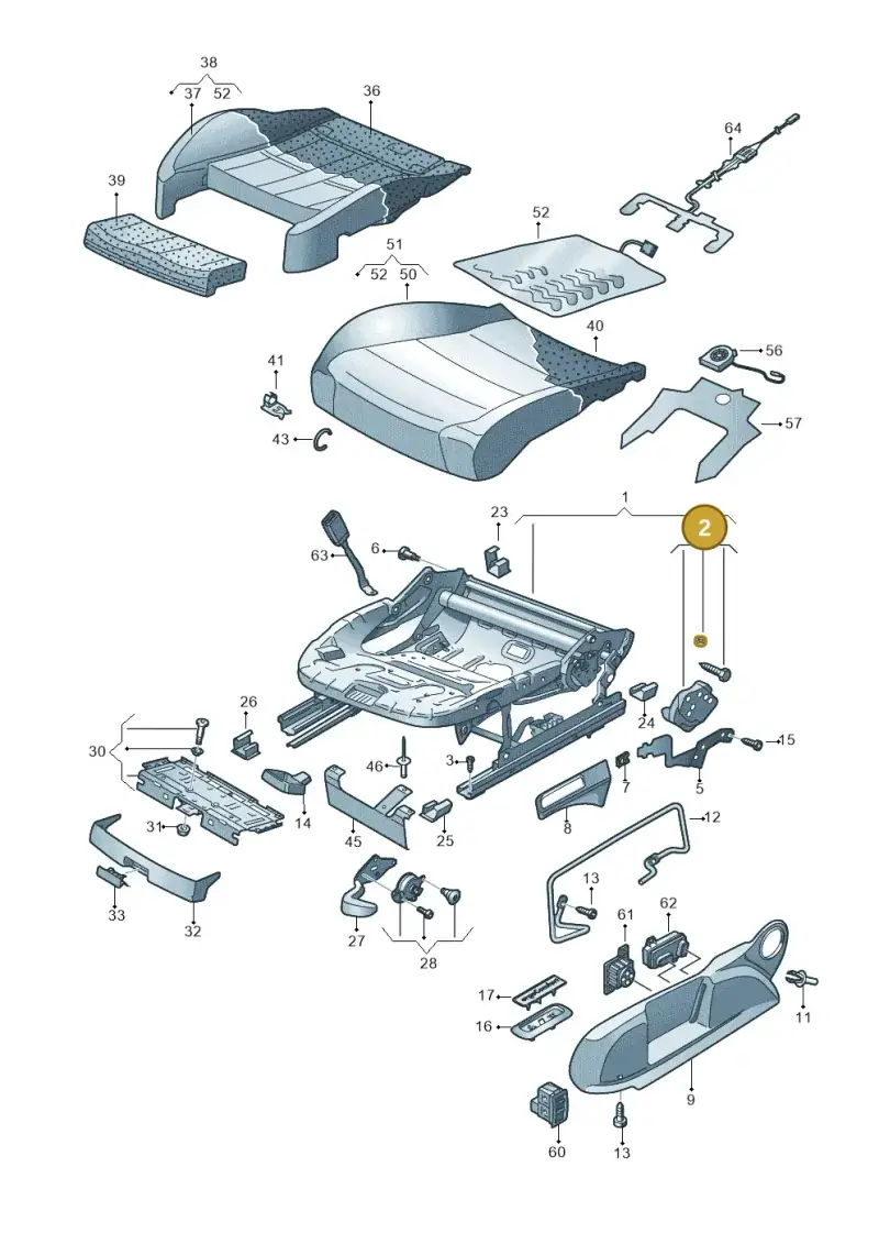 8K0881053 — Volkswagen Passat saloon (2014-2024) diagram 793881000, position 2
