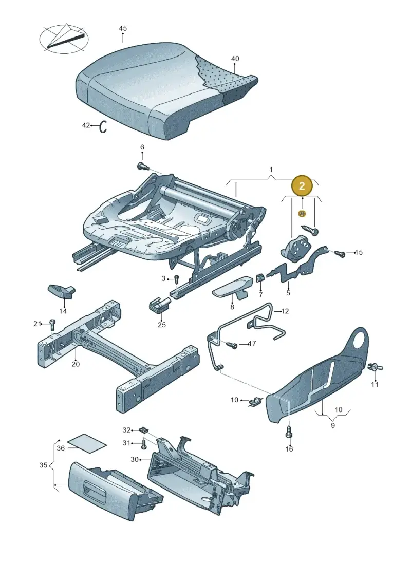 8K0881054 — Volkswagen Caddy kombi (2015-2020) diagram 866881070, position 2