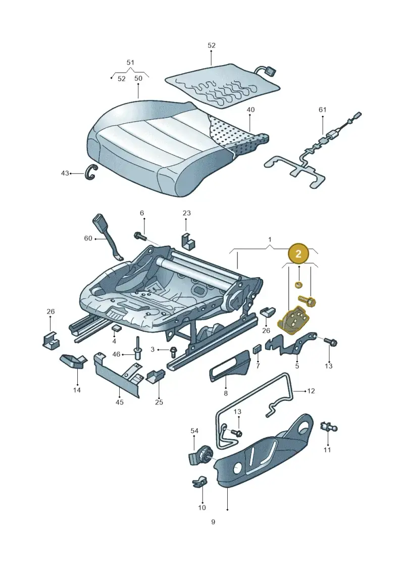 8K0881054 — Volkswagen Golf 1.6 (2015-2019) diagram 867881005, position 2