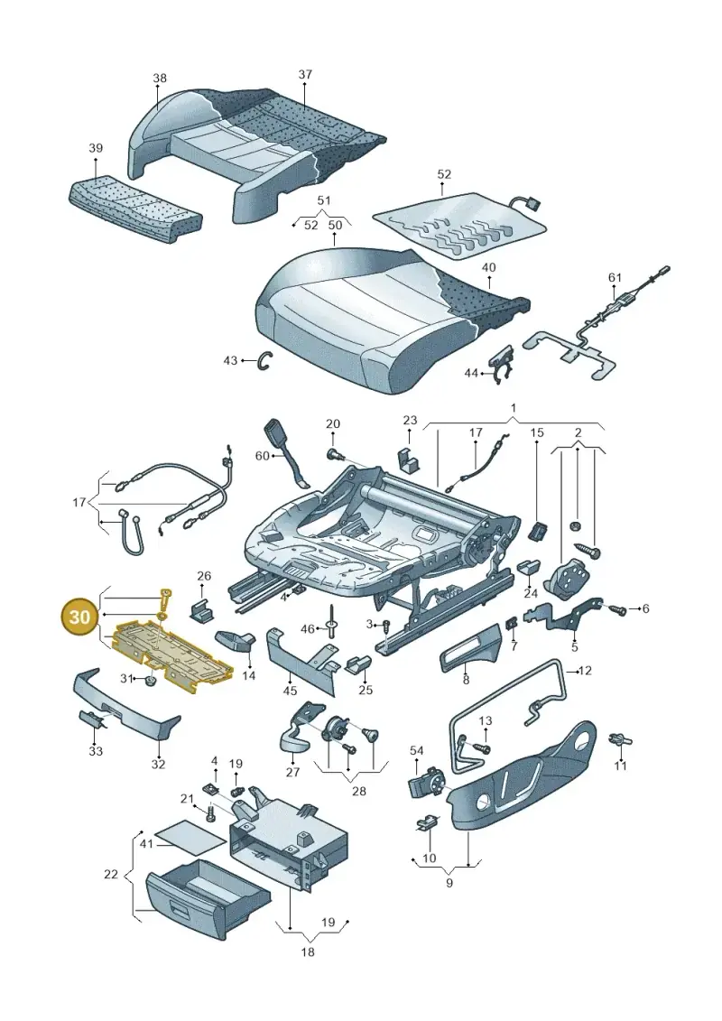 8K0881057 — Volkswagen Golf 2.0 (2016-2020) diagram 746881000, position 30