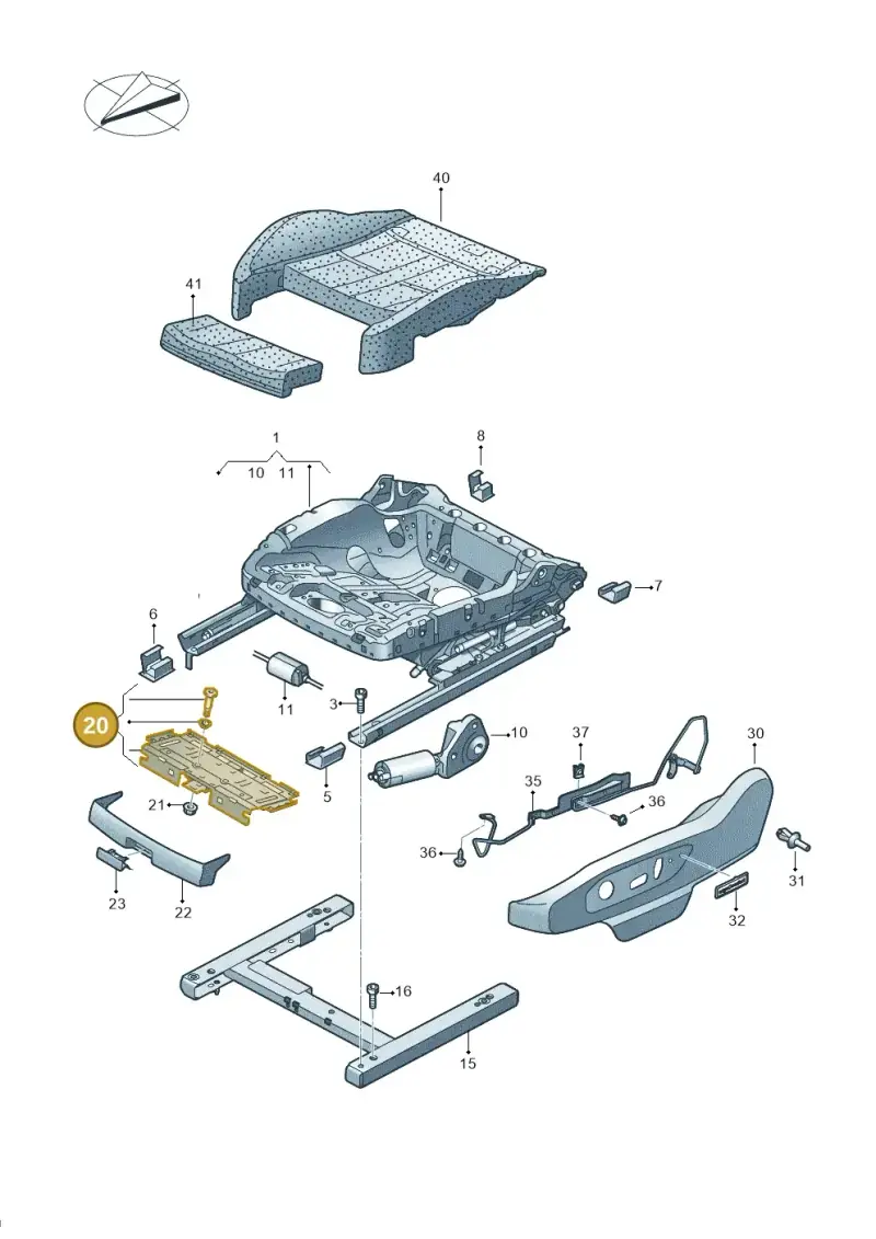 8K0881057 — Volkswagen Amarok twin cab (2022-) diagram 894881300, position 20