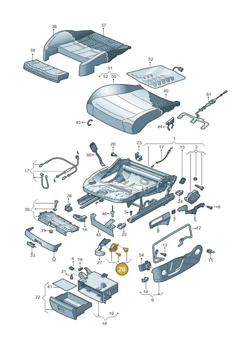 8K0881094 — Volkswagen Golf 2.0 (2016-2020) diagram 746881000, position 28