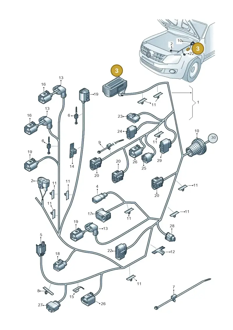 8K0906385 — Volkswagen Amarok twin cab (2022-) diagram 894971810, position 3