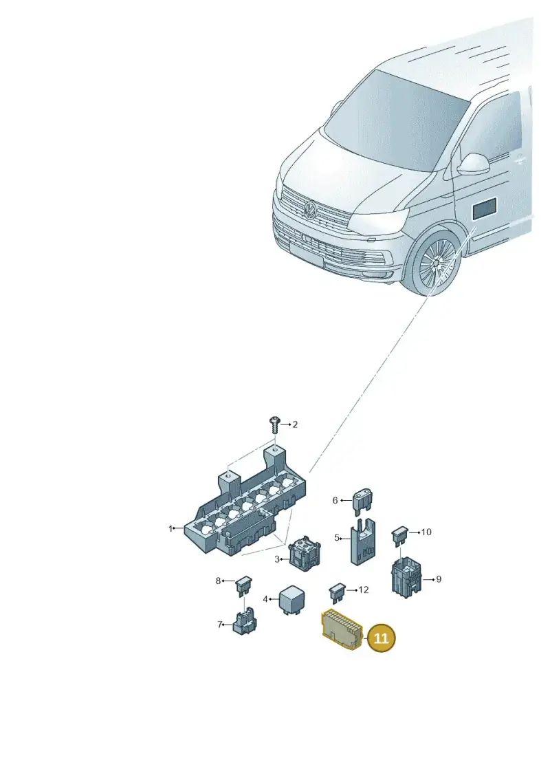 8K0937501 — Volkswagen Single-cab transp. (2015-2019) diagram 862937050, position 11