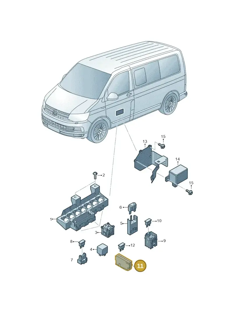 8K0937501 — Volkswagen California Camper (2015-2019) diagram 871937050, position 11
