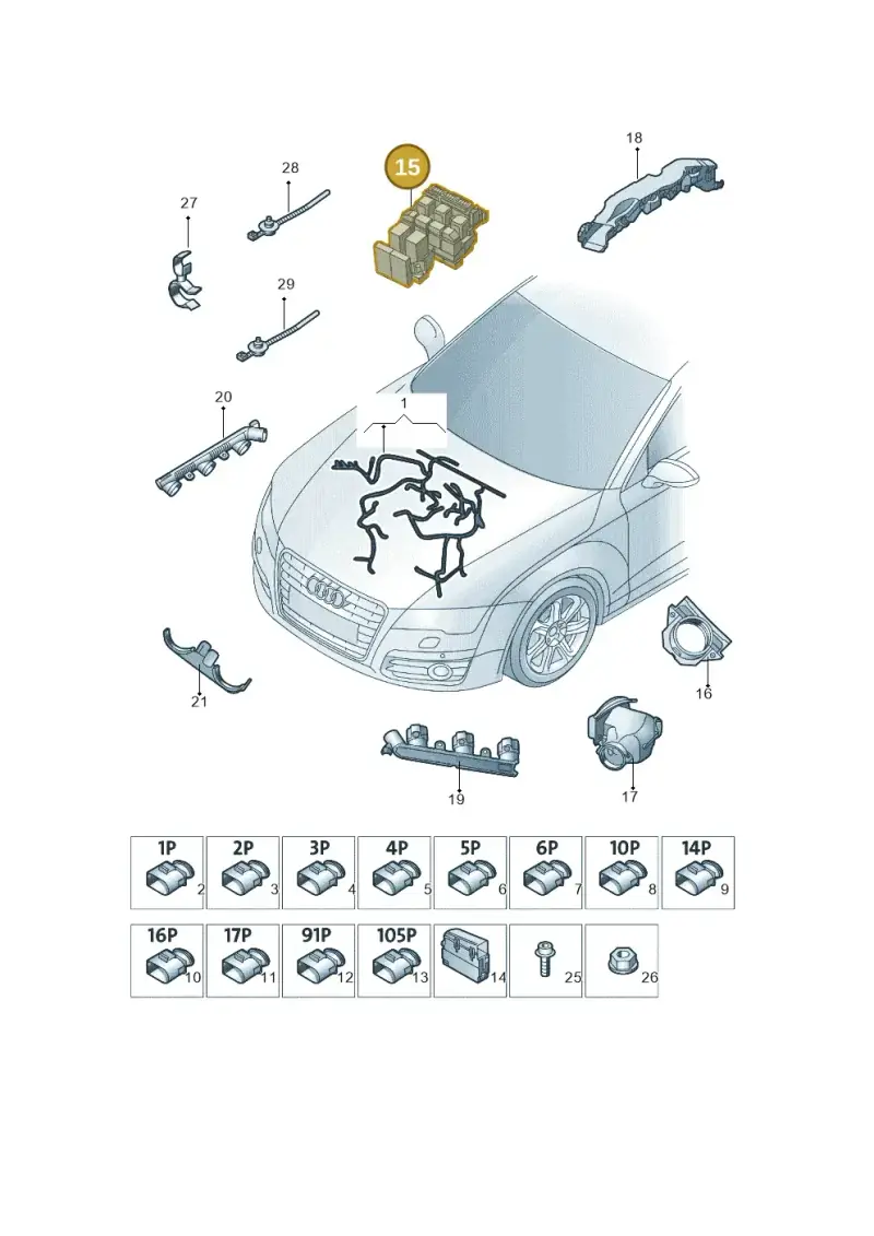8K0937529 — Volkswagen Phideon (2016-2023) diagram 251971200, position 15