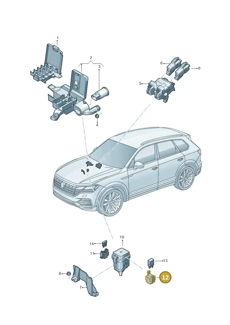 8K0937529 — Volkswagen Touareg (2017-2023) diagram 439937010, position 12