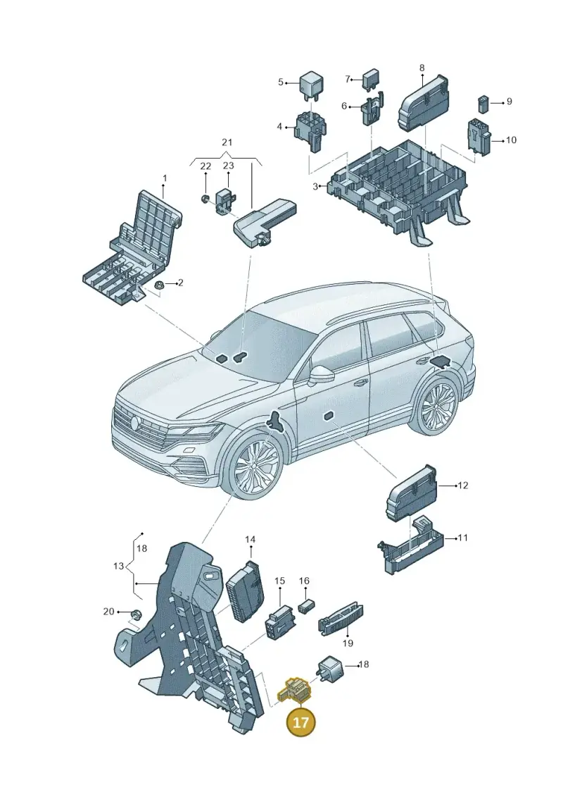 8K0937529 — Volkswagen Touareg (2017-2023) diagram 439937000, position 17