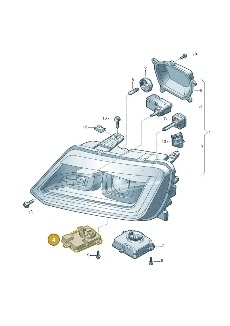 8K0941597F — Volkswagen Amarok twin cab (2022-) diagram 749941200, position 4