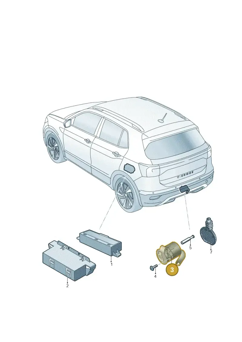 8K0945505 — Volkswagen T-Cross 1,0 (2018-2024) diagram 587945055, position 3