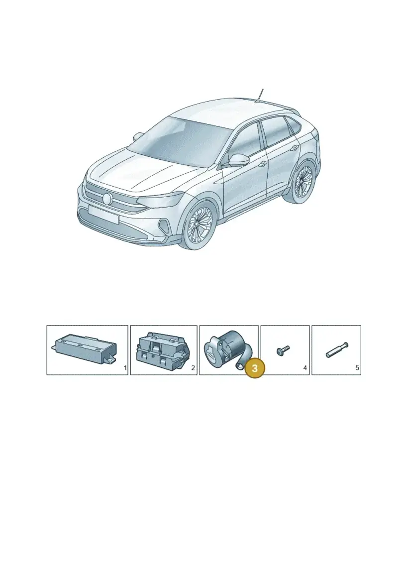 8K0945505 — Volkswagen Taigo (2021-2024) diagram 2f0945055, position 3