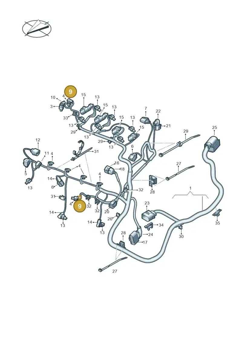 8K0971921 — Volkswagen Taigo (2021-2024) diagram 813971080, position 9