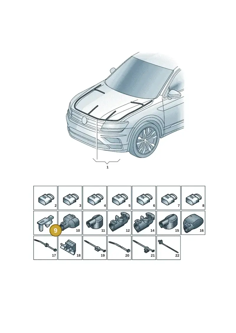 8K0971921 — Volkswagen T-Roc convertible 1.5 (2019-2024) diagram 884971008, position 9