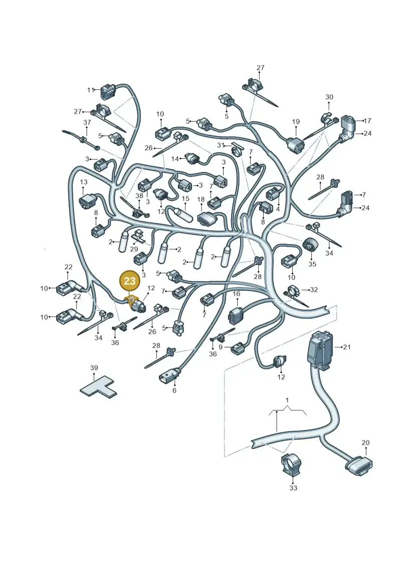8K0971921A — Volkswagen MAN TGE 55 (2016-2021) diagram 806971010, position 23