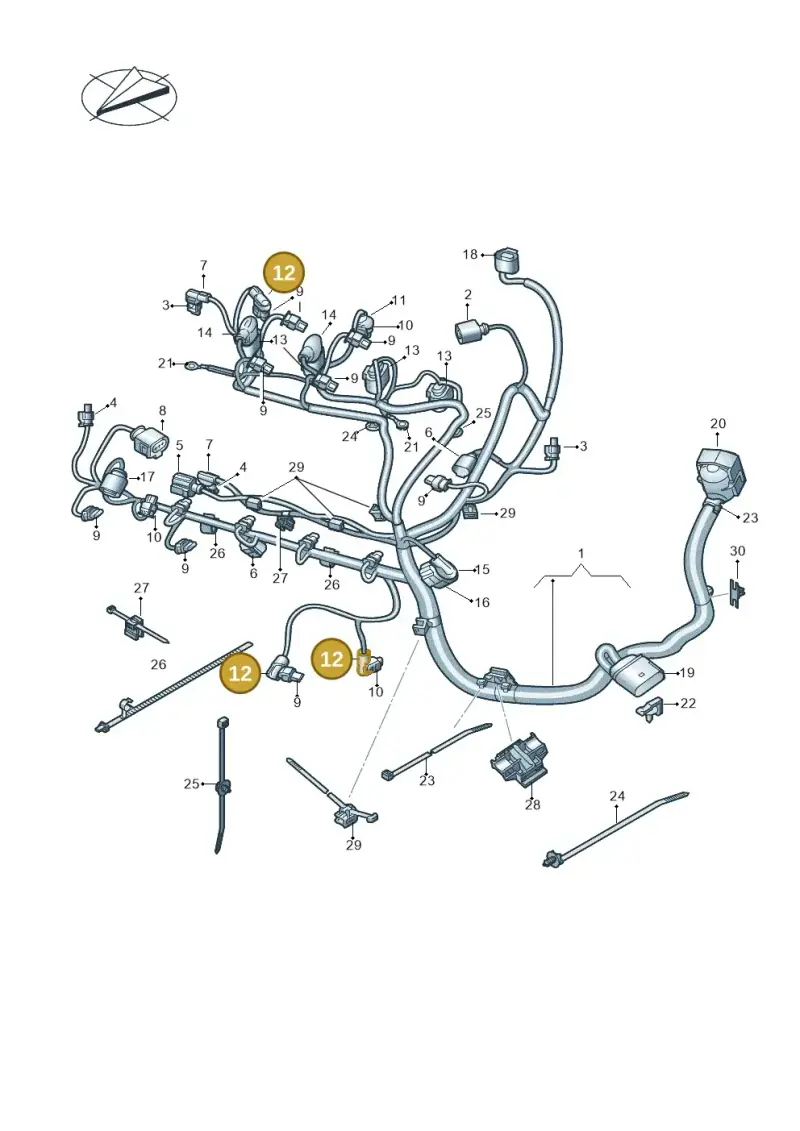 8K0971921A — Volkswagen Arteon (2017-2023) diagram 828971080, position 12