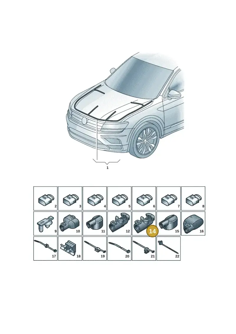 8K0971921A — Volkswagen T-Cross 1,0 (2018-2024) diagram 884971008, position 14