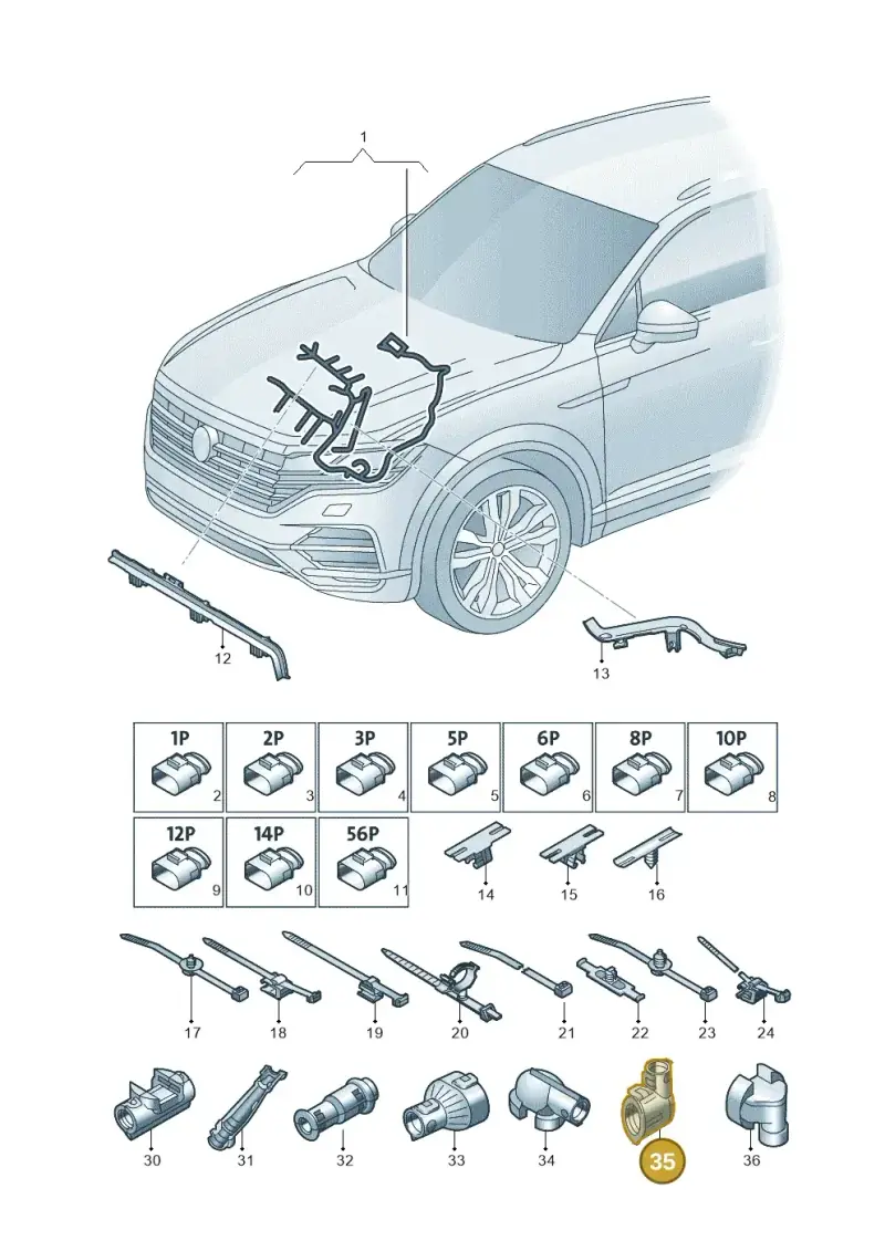 8K0971921D — Volkswagen Touareg (2017-2023) diagram 439971020, position 35
