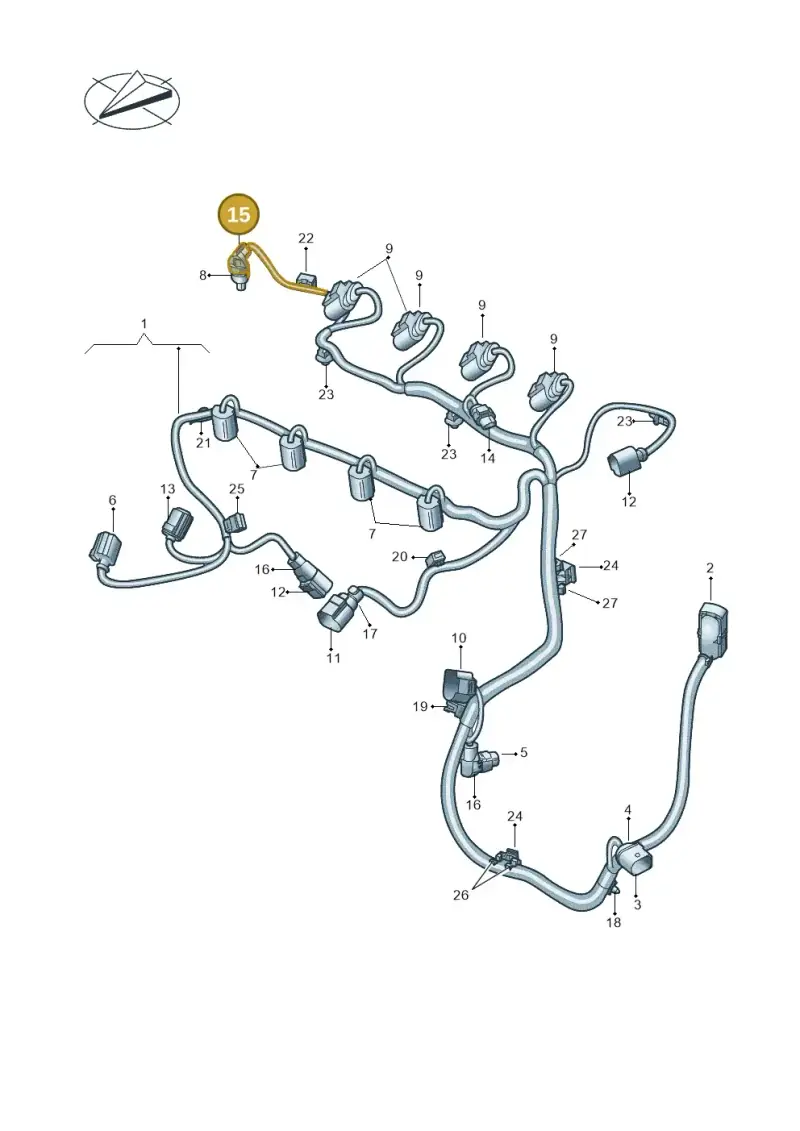 8K0971921E — Volkswagen Caddy Maxi Kombi (2020-2024) diagram 2ka971014, position 15