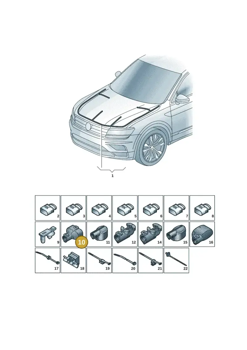 8K0971921E — Volkswagen T-Roc convertible 1.5 (2019-2024) diagram 884971008, position 10