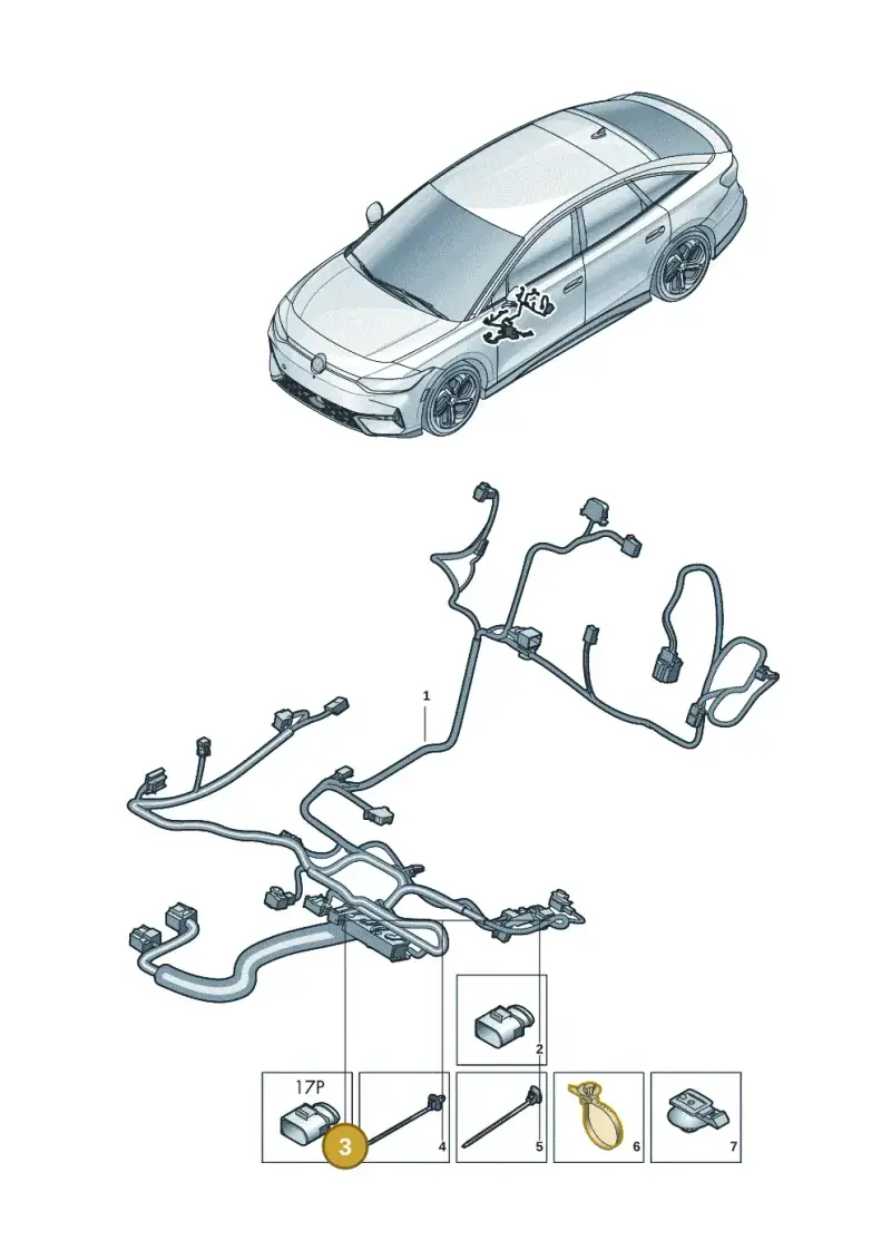 8K0972483C — Volkswagen ID.7 Limousine Pro (2023-) diagram 14b972250, position 3