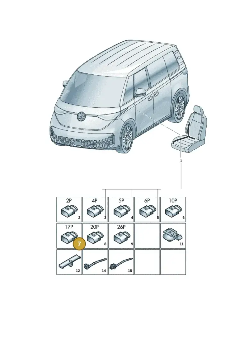 8K0972483C — Volkswagen ID.Buzz (2022-) diagram 15a972250, position 7