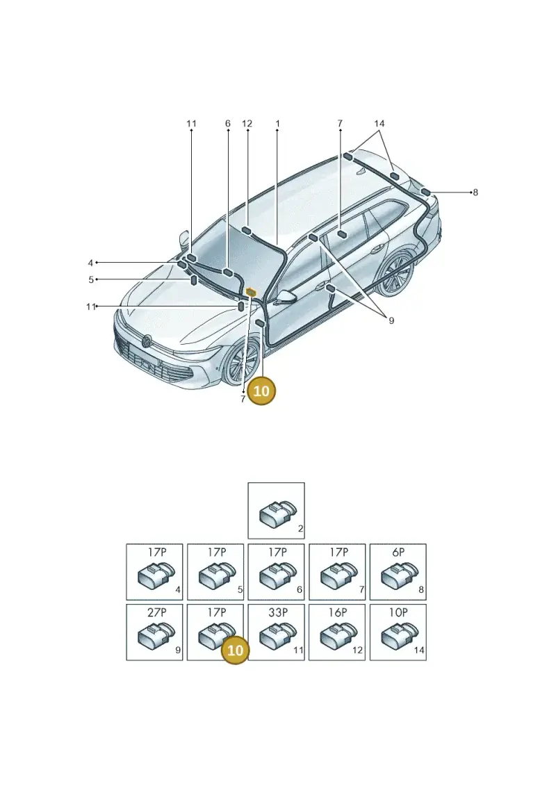 8K0972483E — Volkswagen Passat estate (2023-) diagram 3j0972000, position 10