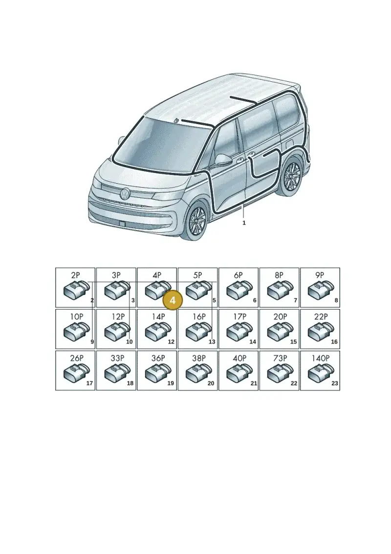 8K0972994 — Volkswagen Multivan (2021-) diagram 7t0972000, position 4