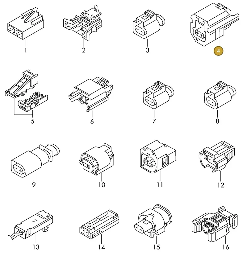 8K0973323 — Volkswagen 1J0 platform diagram 198970120, position 4