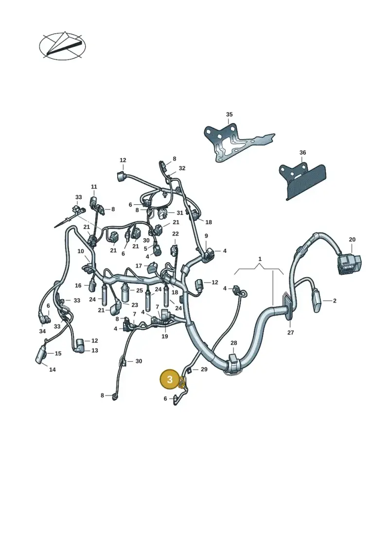 8K0973702B — Volkswagen Transport. multivan (2019-2024) diagram 7em971007, position 3