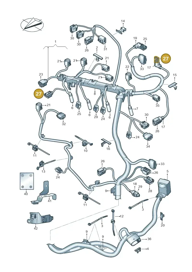 8K0973702E — Volkswagen Arteon (2017-2023) diagram 793971250, position 27