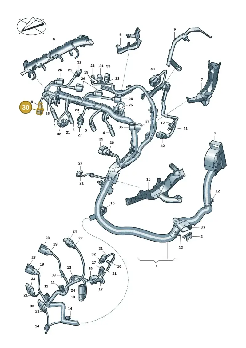 8K0973702E — Volkswagen Multivan (2021-) diagram 7t0971280, position 30