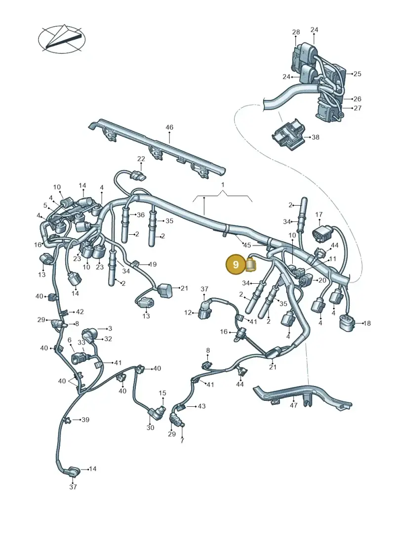 8K0973702G — Volkswagen Amarok twin cab (2022-) diagram 894971140, position 9