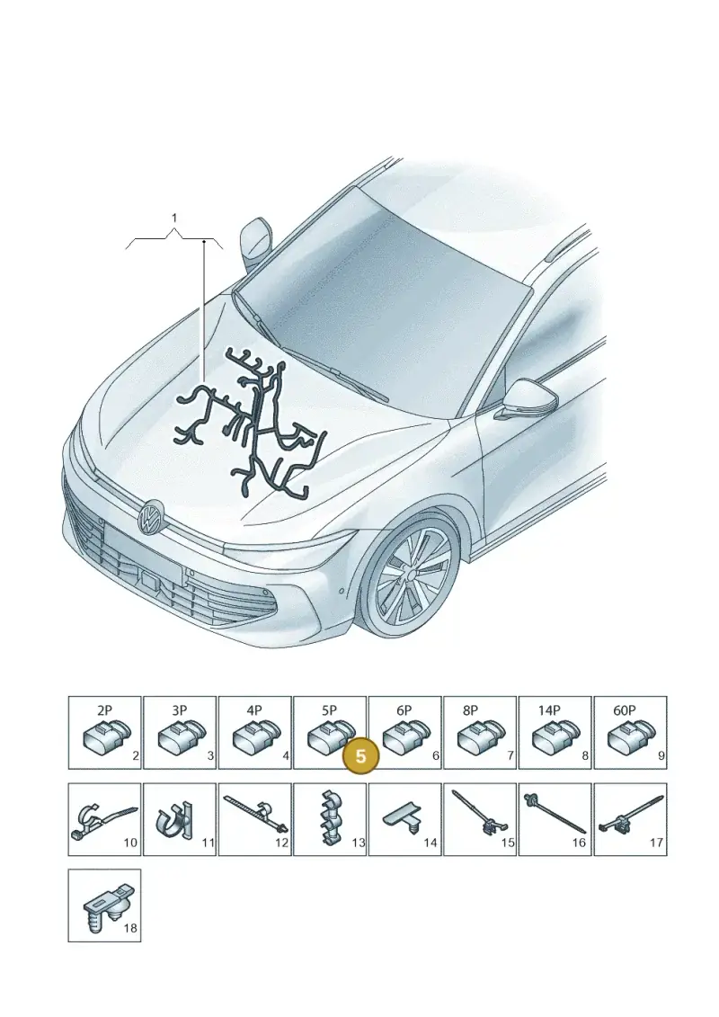 8K0973705B — Volkswagen Passat estate (2023-) diagram 3j0971250, position 5
