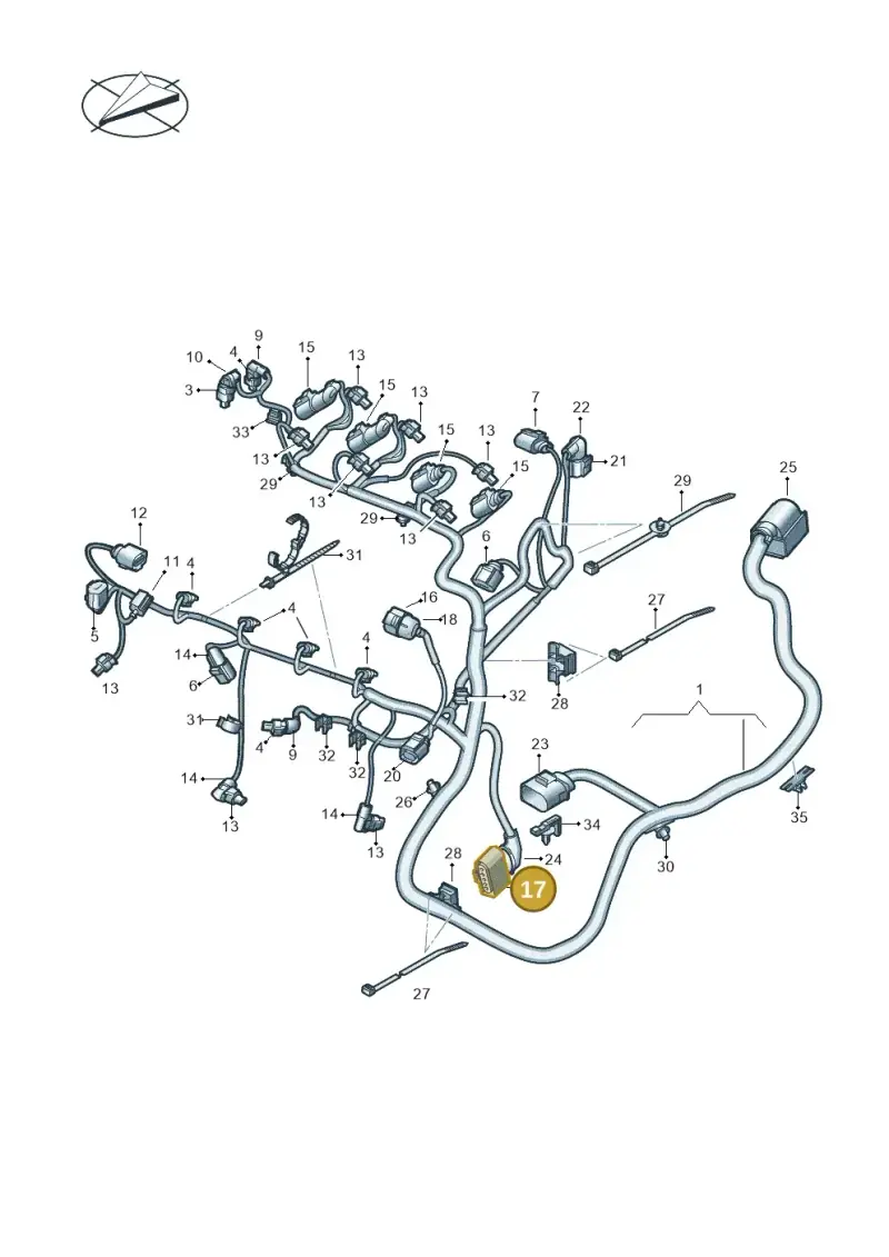 8K0973705B — Volkswagen Taigo (2021-2024) diagram 813971080, position 17