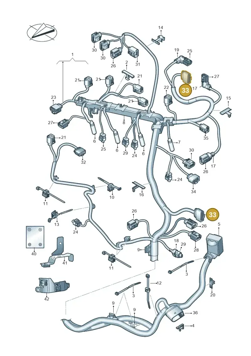 8K0973705F — Volkswagen Tiguan 2.0 4Motion (2017-2024) diagram 793971250, position 33