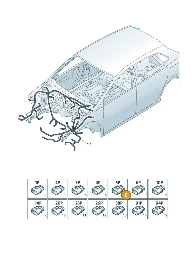 8K0973705G — Volkswagen Polo 1.0 BlueMotion (2017-2024) diagram 837971800, position 6