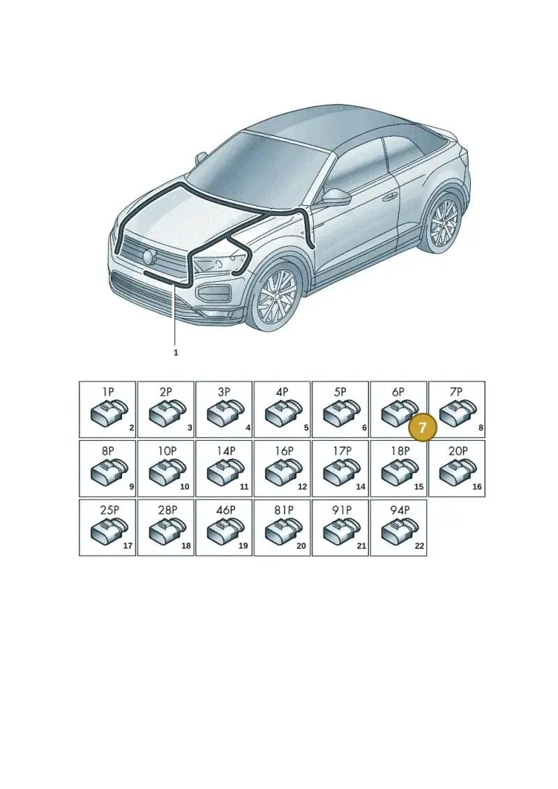 8K0973706 — Volkswagen T-Roc convertible 1.5 (2019-2024) diagram 2gk971080, position 7