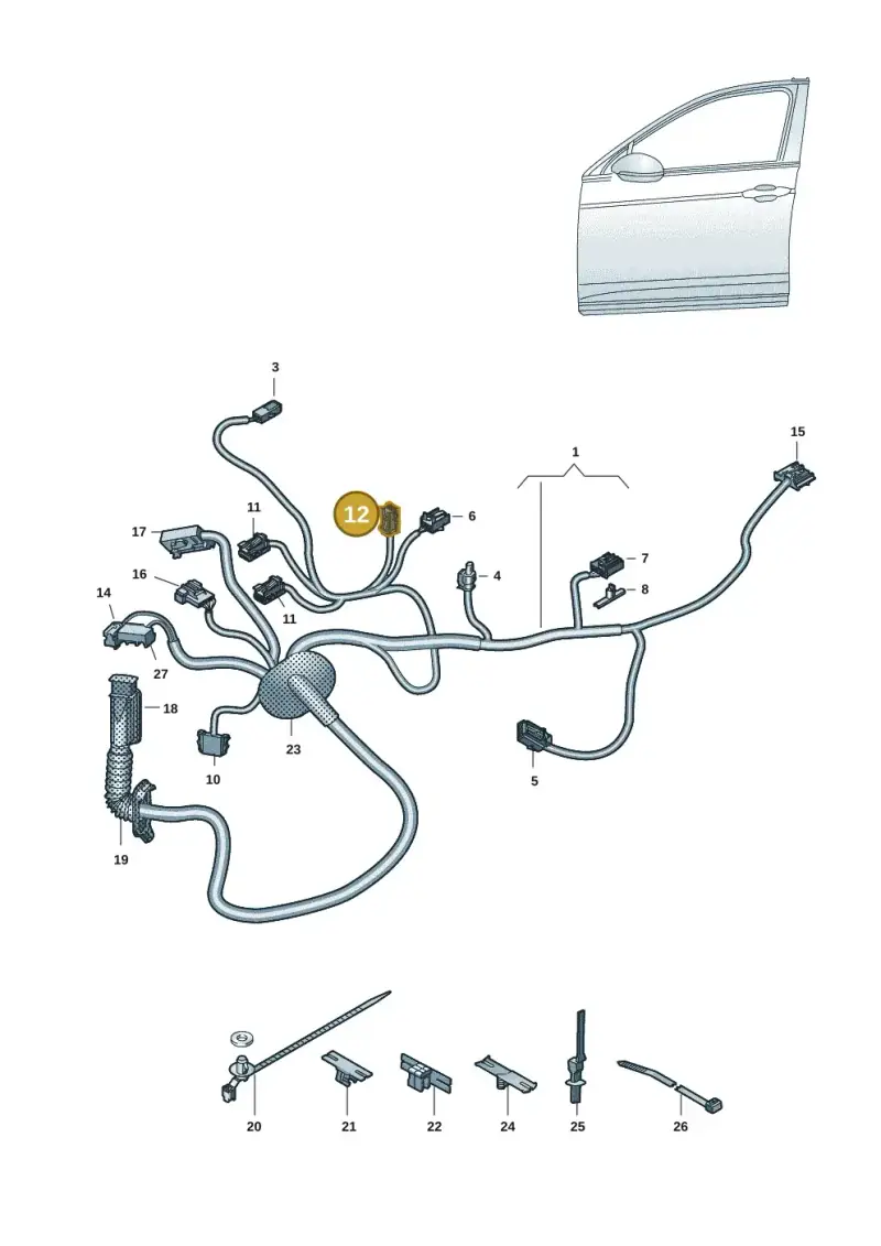 8K0973754B — Volkswagen ID.4 Pro (2020-2023) diagram 10a972033, position 12