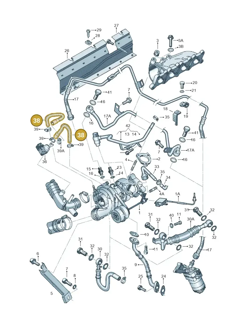 8L0145718C — Volkswagen POLO (2005-) diagram 157145500, position 38