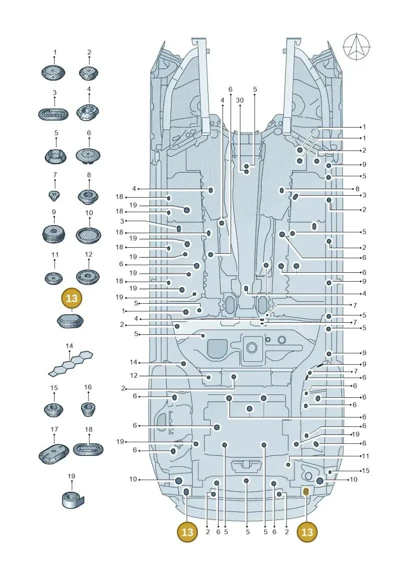 8L0803593 — Volkswagen Touareg (2017-2023) diagram 439803035, position 13