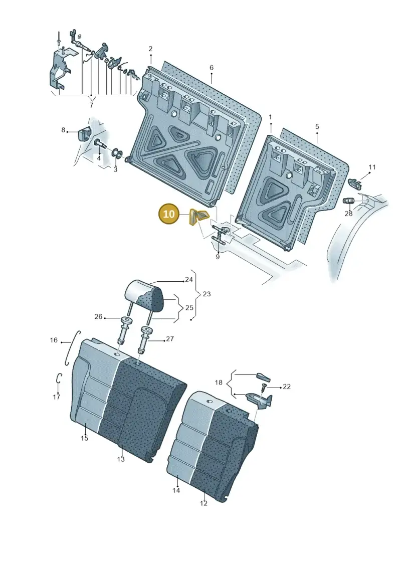 8L0886197A9B9 — Volkswagen New Beetle             06> (2005-) diagram 201885700, position 10