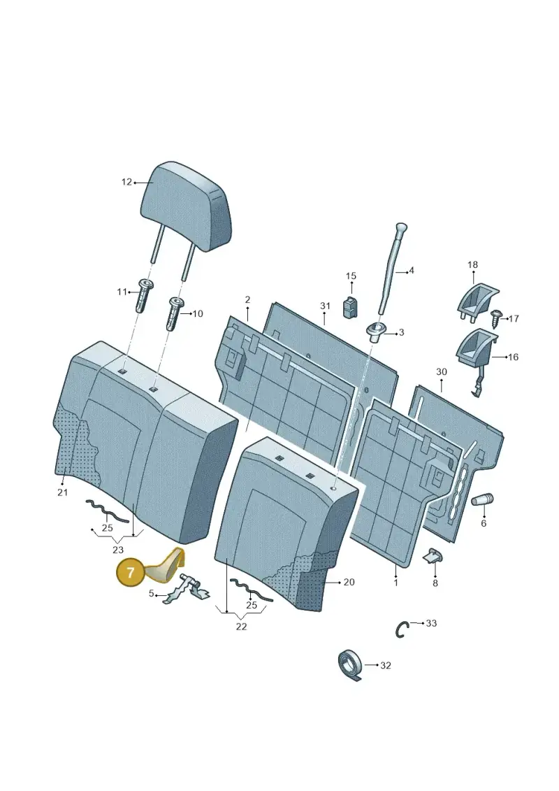 8L0886197A9B9 — Volkswagen Polo (2009-2014) diagram 677885800, position 7