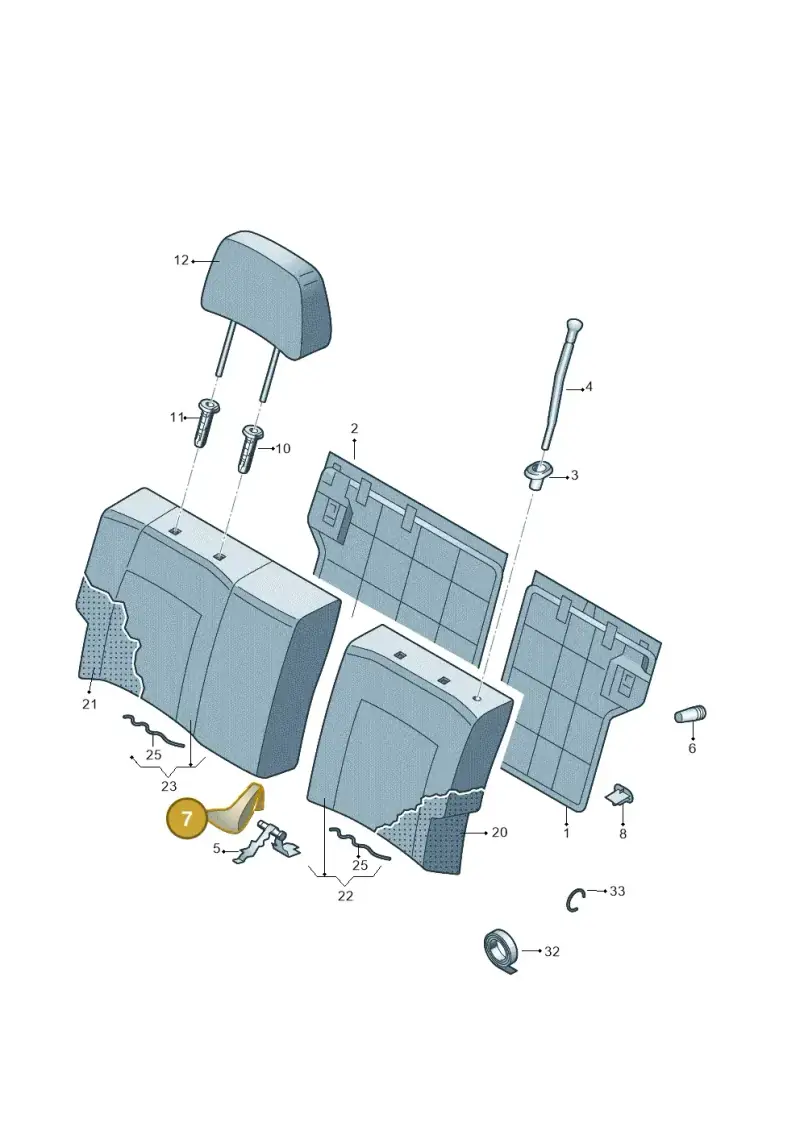8L0886197A9B9 — Volkswagen Polo (2010-2015) diagram 766885070, position 7