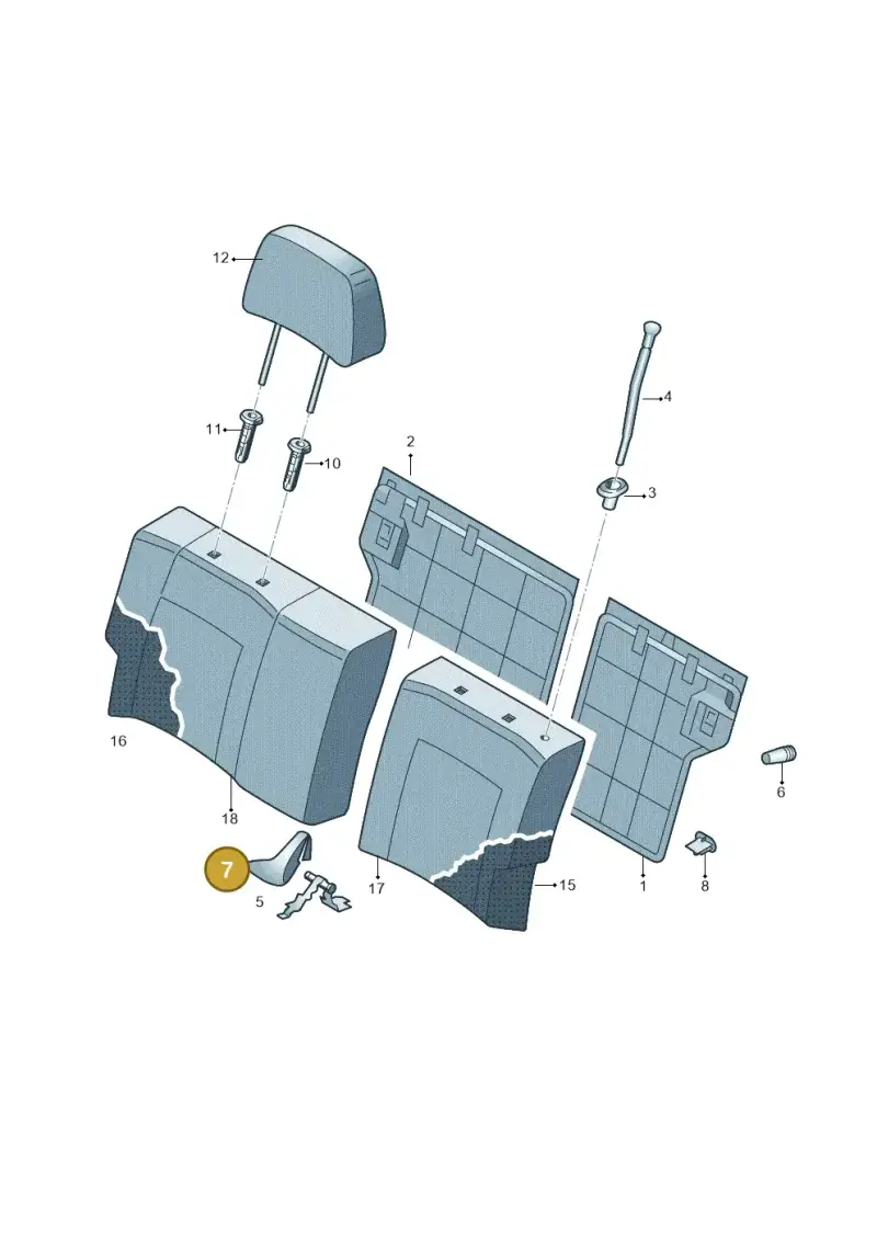 8L0886197A9B9 — Volkswagen Polo 1.6 (2015-2020) diagram 873885800, position 7