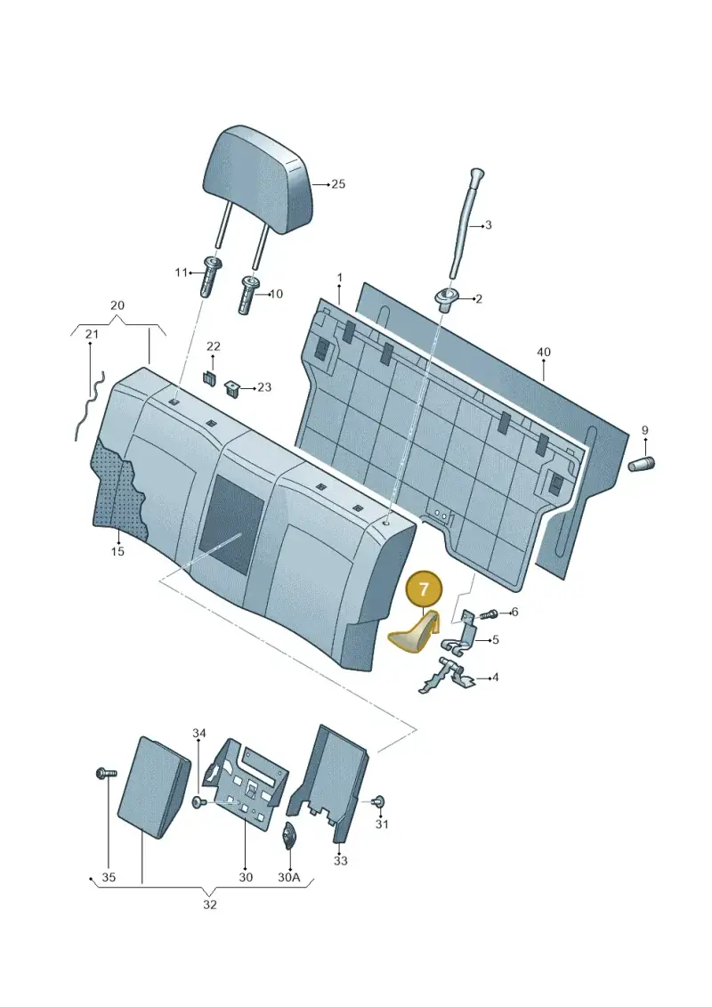 8L0886197A9B9 — Volkswagen Polo (2010-2015) diagram 677885600, position 7