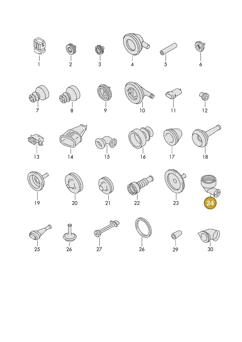 8L0941189 — Volkswagen 1J0 platform diagram 198976010, position 24