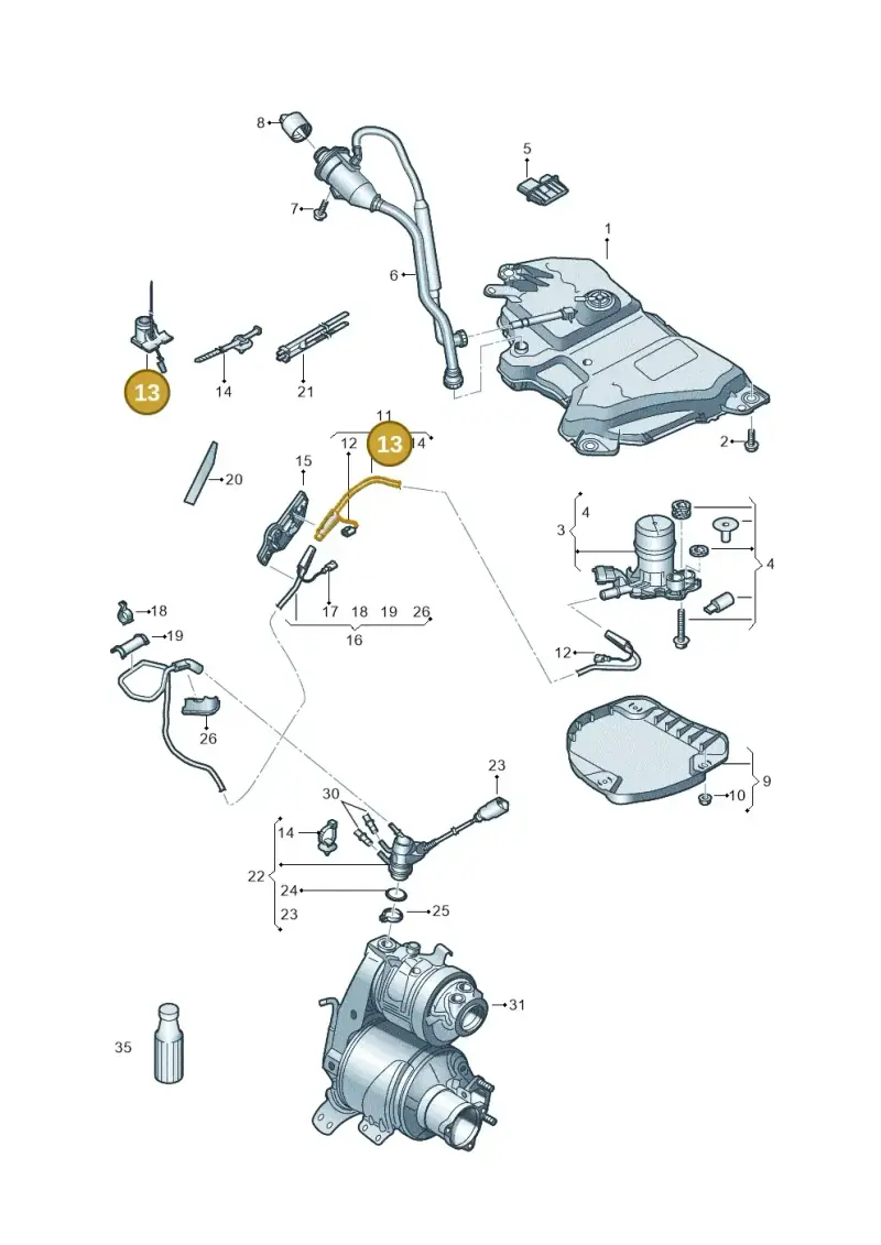 8L0971838 — Volkswagen Touran 2,0 BlueMotion (2015-2024) diagram 869253560, position 13