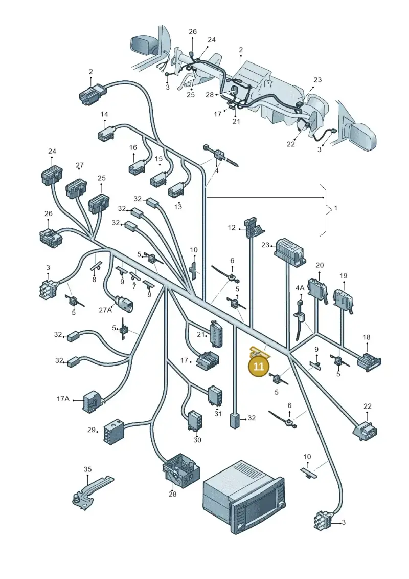 8L0971848F — Volkswagen Amarok twin cab (2022-) diagram 683971830, position 11