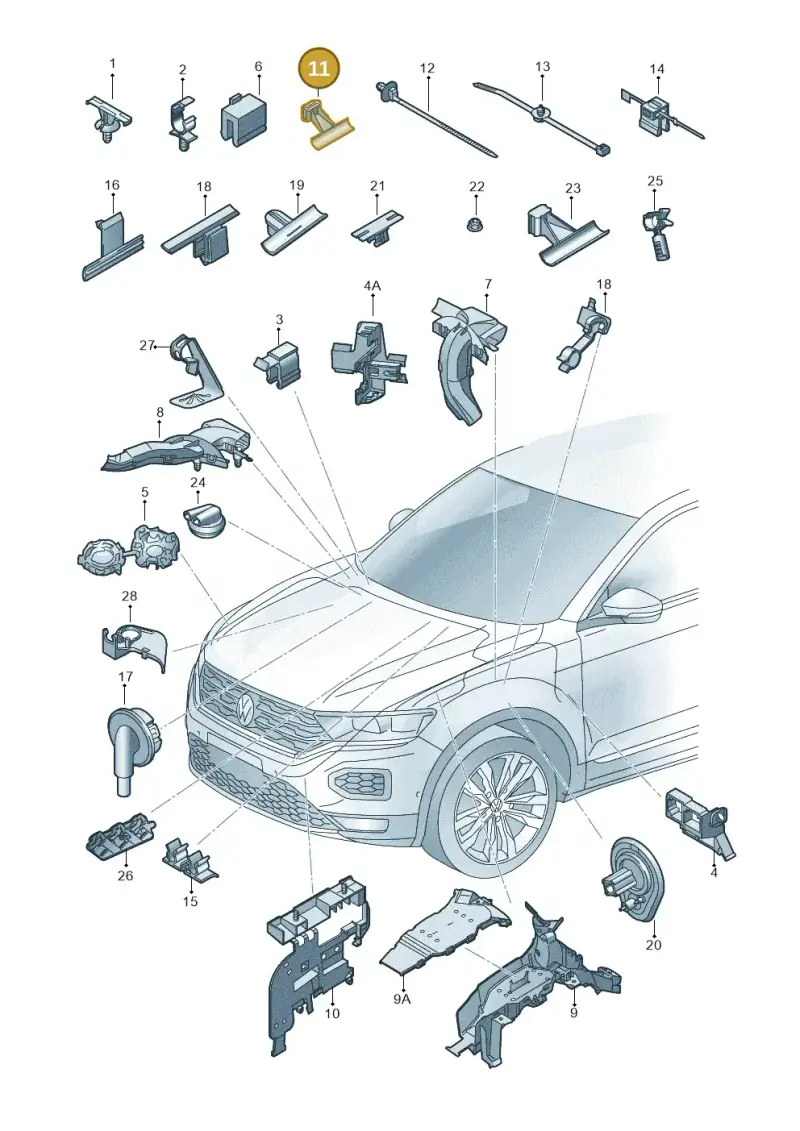 8L0971848F — Volkswagen T-Roc convertible 1.5 (2019-2024) diagram 813971790, position 11